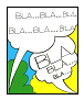 Immagini di vignette con scritto "bla-bla-bla" 