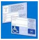 Fronte retro del Contrassegno Unificato Disabili Europeo