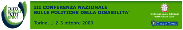 Logo della III Conferenza Nazionale sulle Politiche sulla Disabilit