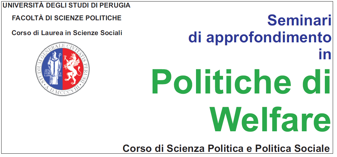 Locandina dei seminari di approfondimento in Politiche di Weflare